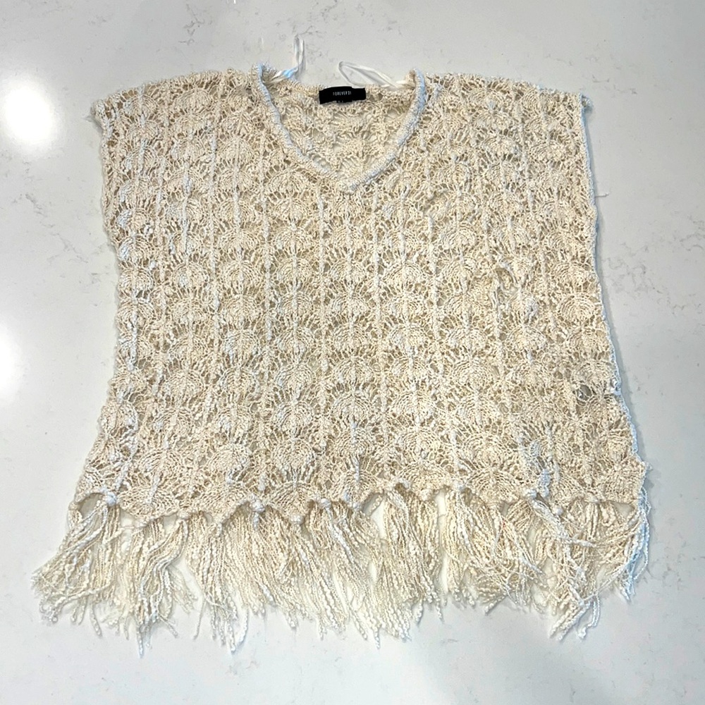 White Boho, Fringe Bathing Suit Cover Up